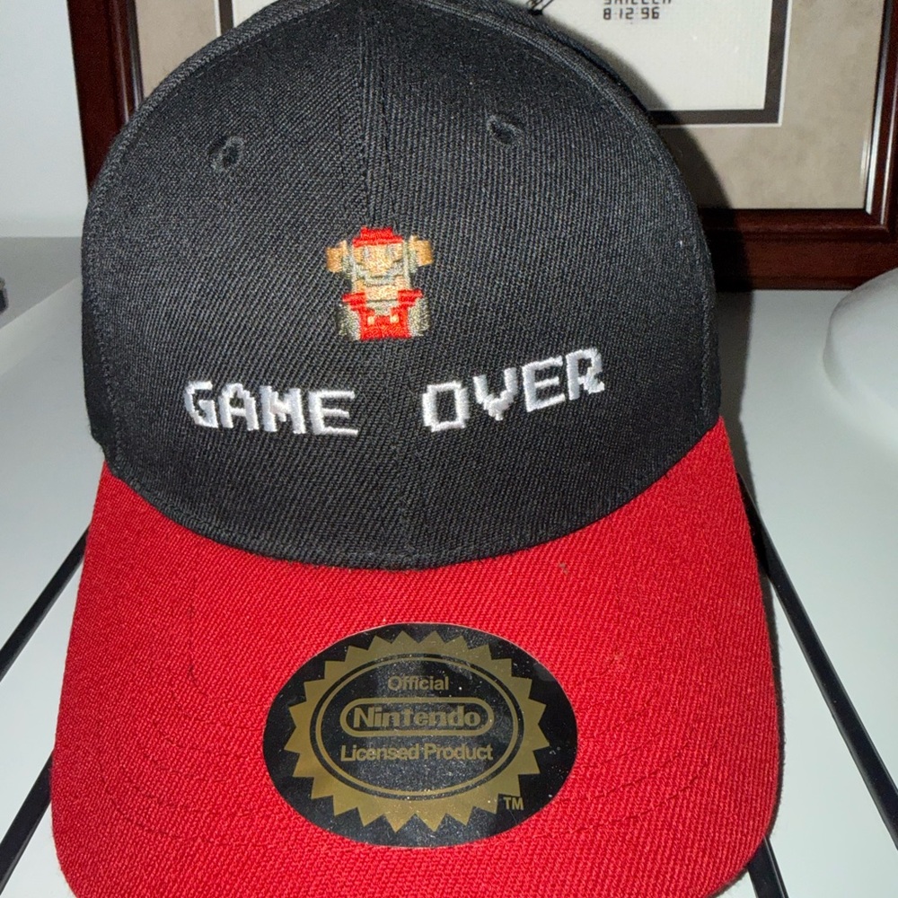 Nintendo Black and Red Game Over Cap